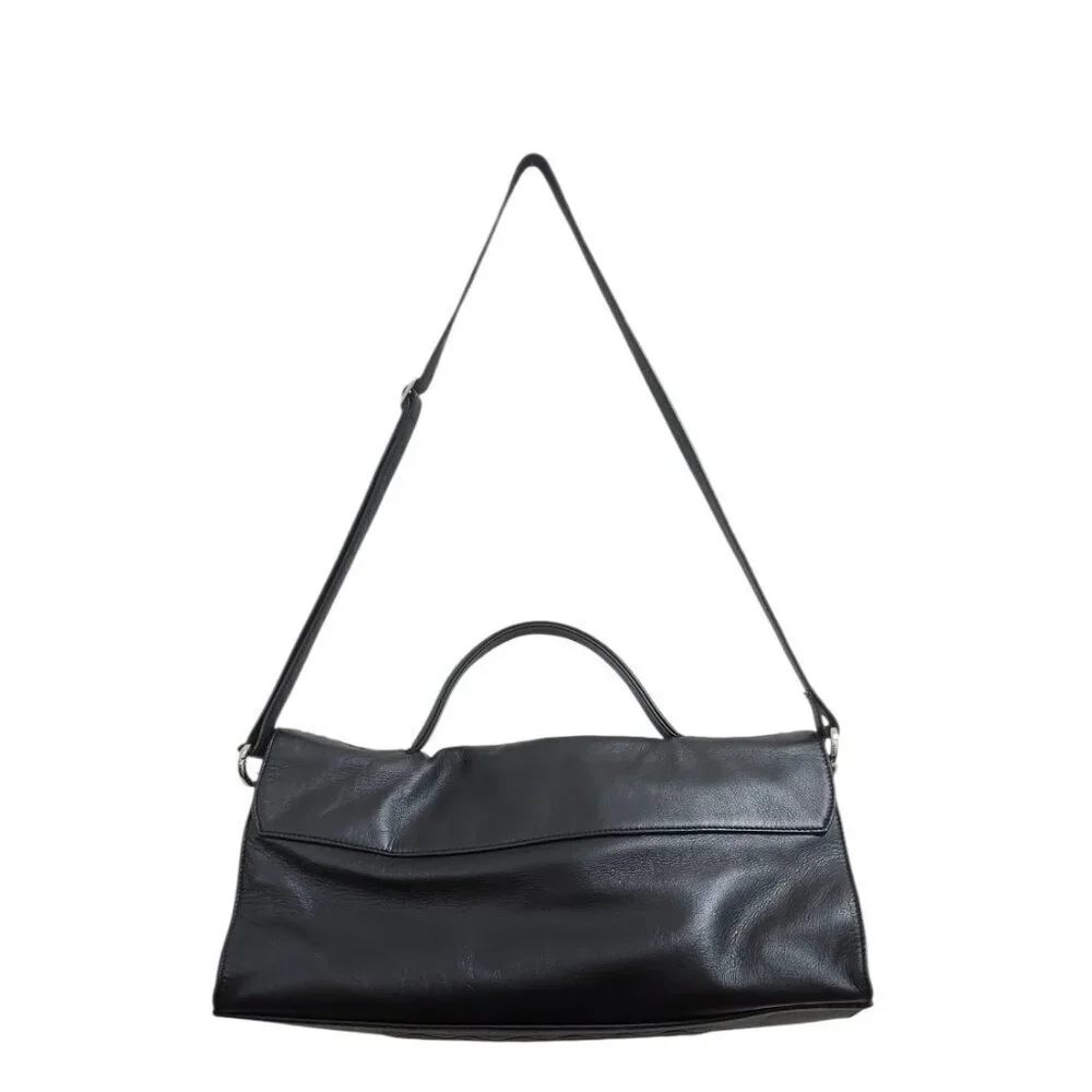 Zanellato Nina Tote Leather Shoulder Bag Satchel Minimalist Zip Compartments